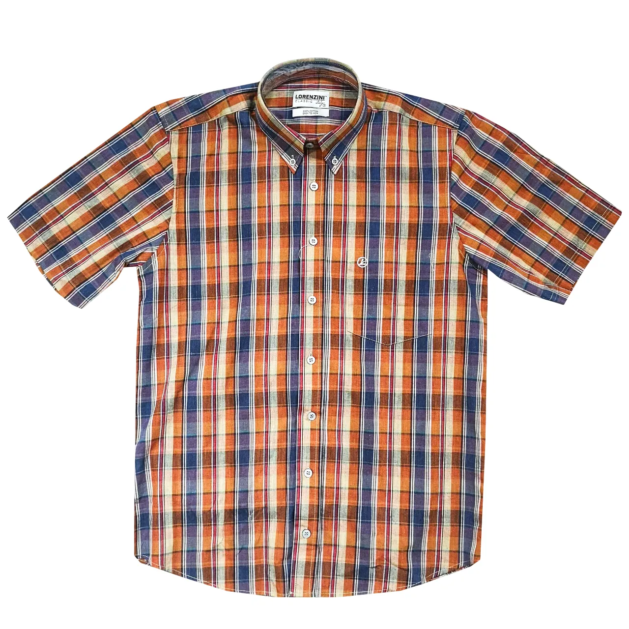 Lorenzini SS Rust Check Shirt