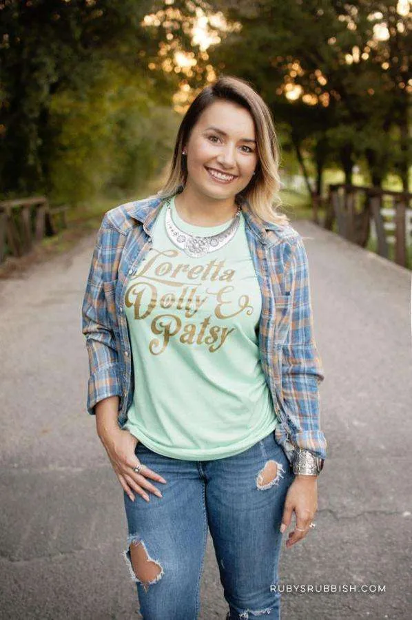 Loretta, Dolly and Patsy | Southern T-Shirt | Ruby’s Rubbish®