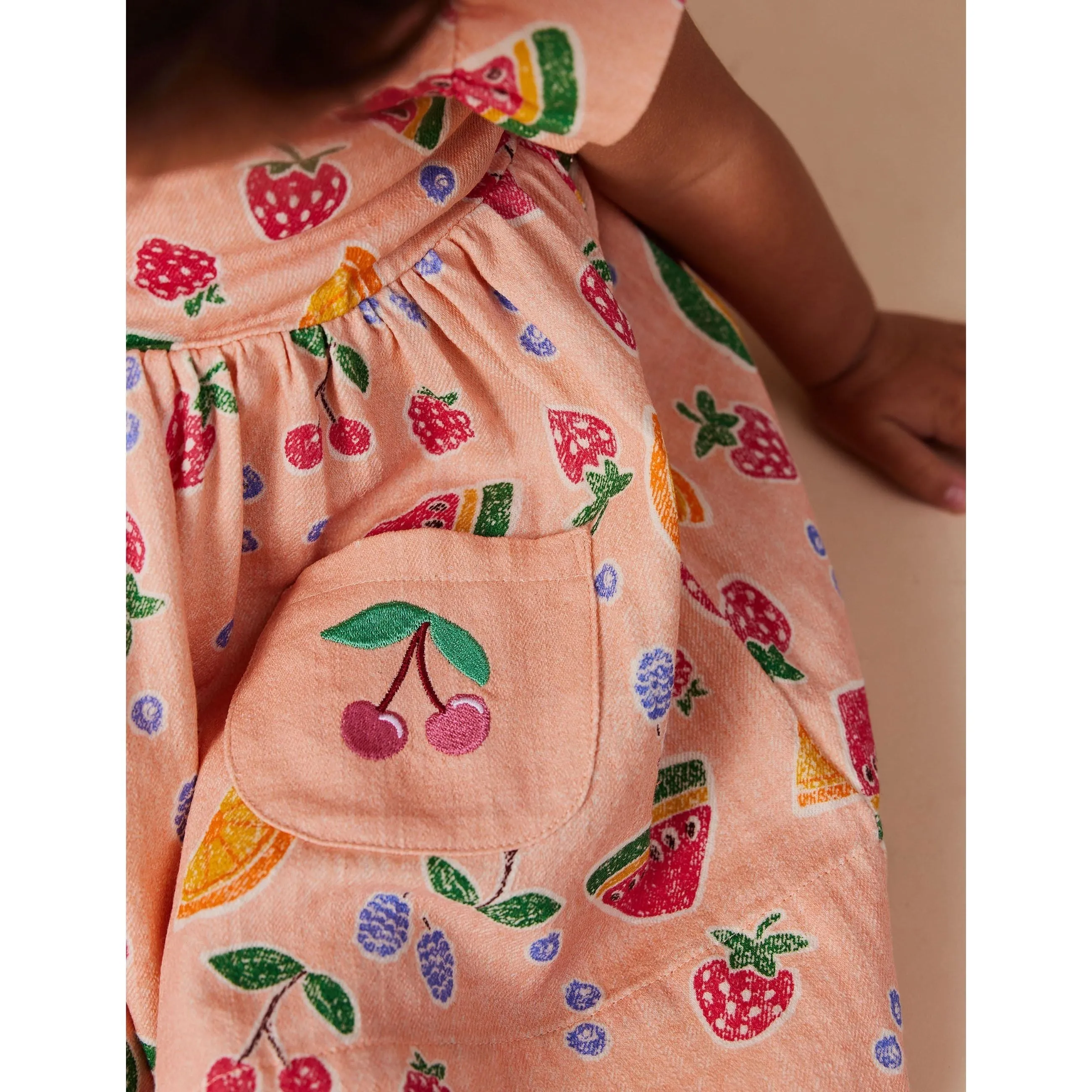 Lyla Linen Dress Fruit Salad