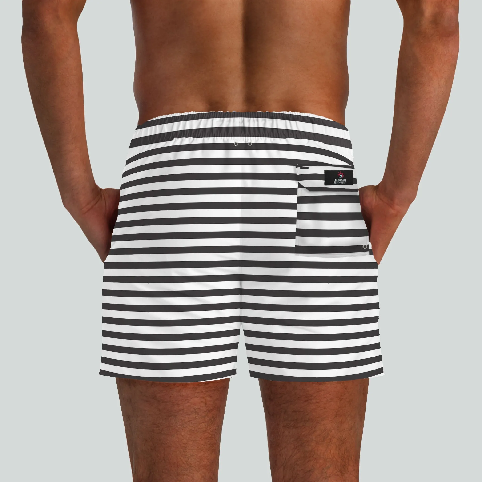 Malibu Black & White Boardshorts