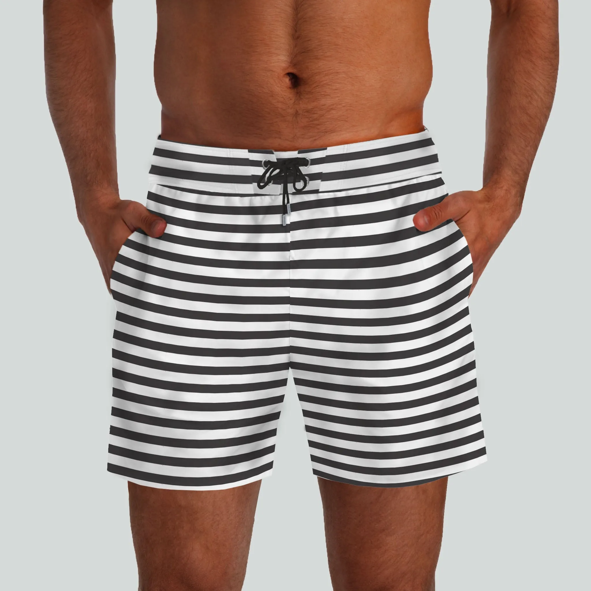 Malibu Black & White Boardshorts