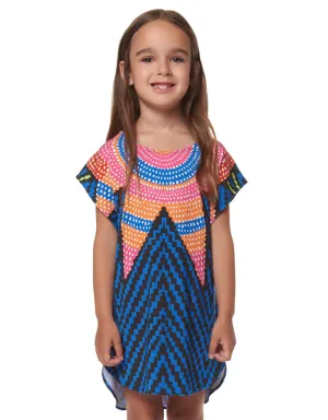 Mara Hoffman Kids Starbasket Dashiki Dress in Navy