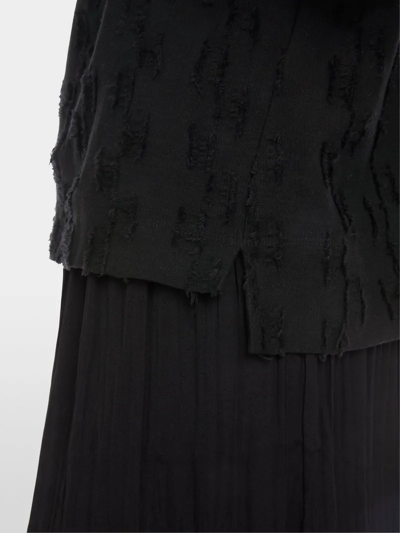 Marc Cain Black T Shirt In Textured Design