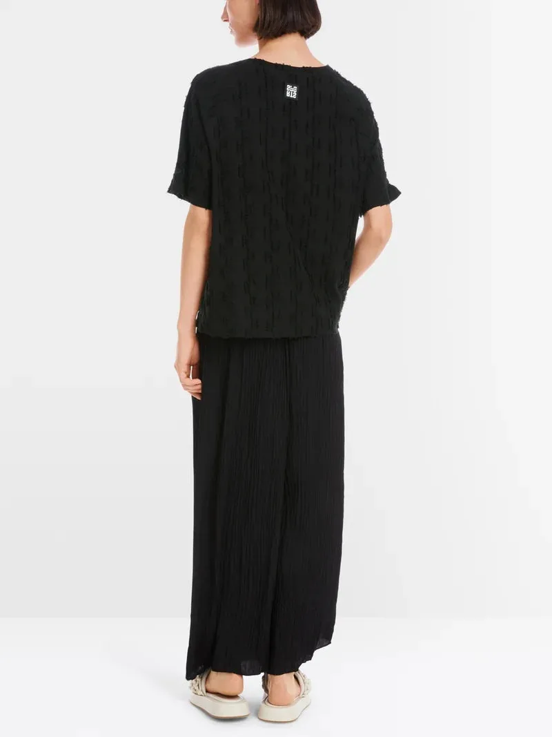 Marc Cain Black T Shirt In Textured Design