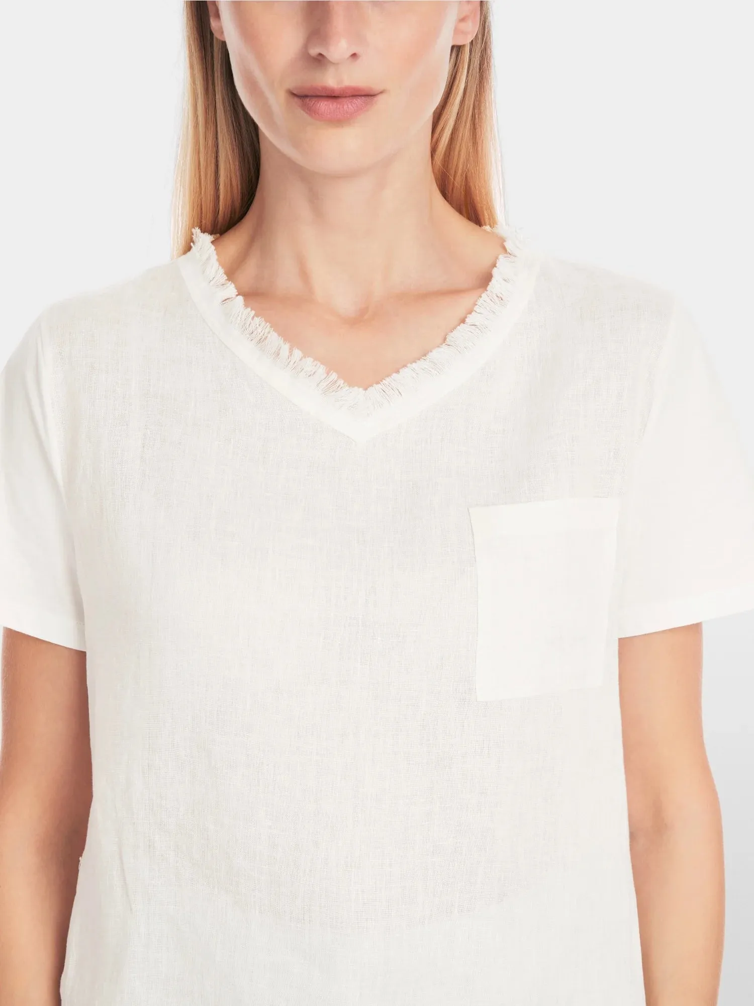 Marc Cain White Airy T-shirt with linen