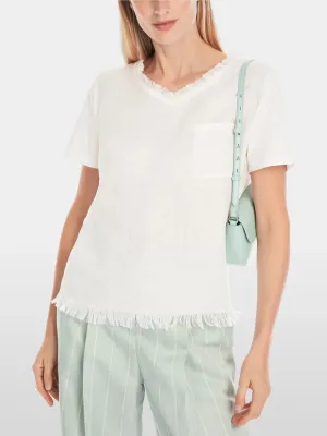 Marc Cain White Airy T-shirt with linen