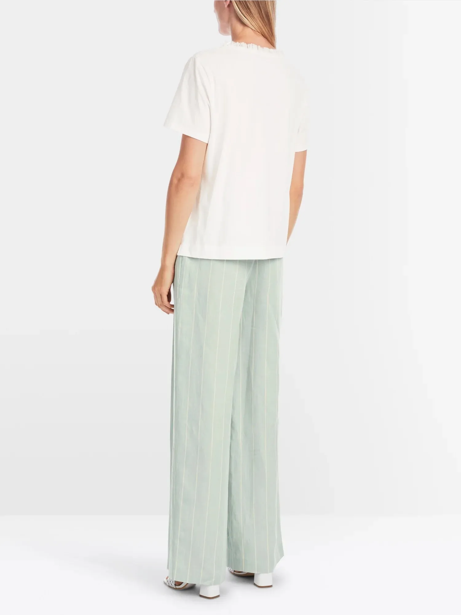 Marc Cain White Airy T-shirt with linen
