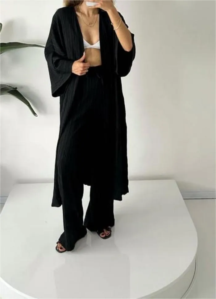Marina® | Relaxed cardigan and trousers set