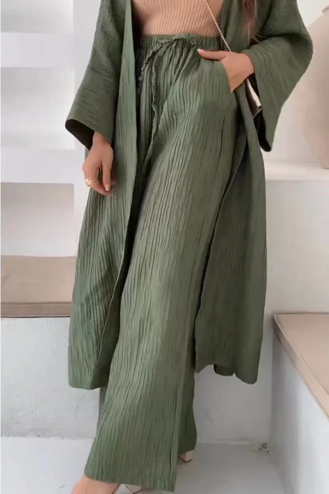 Marina® | Relaxed cardigan and trousers set