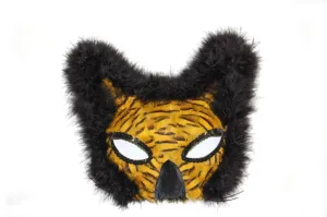 Mask Lion Feather Gold  Mask