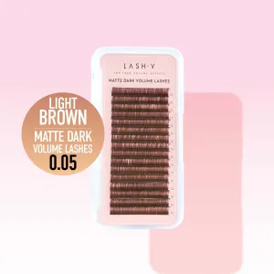 Matte Dark Volume - Light Brown Lashes - 0.05
