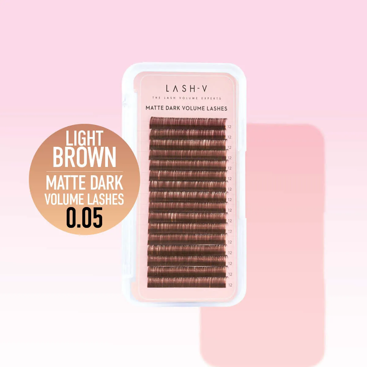Matte Dark Volume - Light Brown Lashes - 0.05