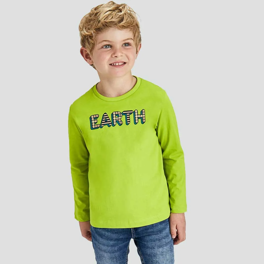 Mayoral 4082 2 Pack Long Sleeve Shirt Set - Navy/Lime