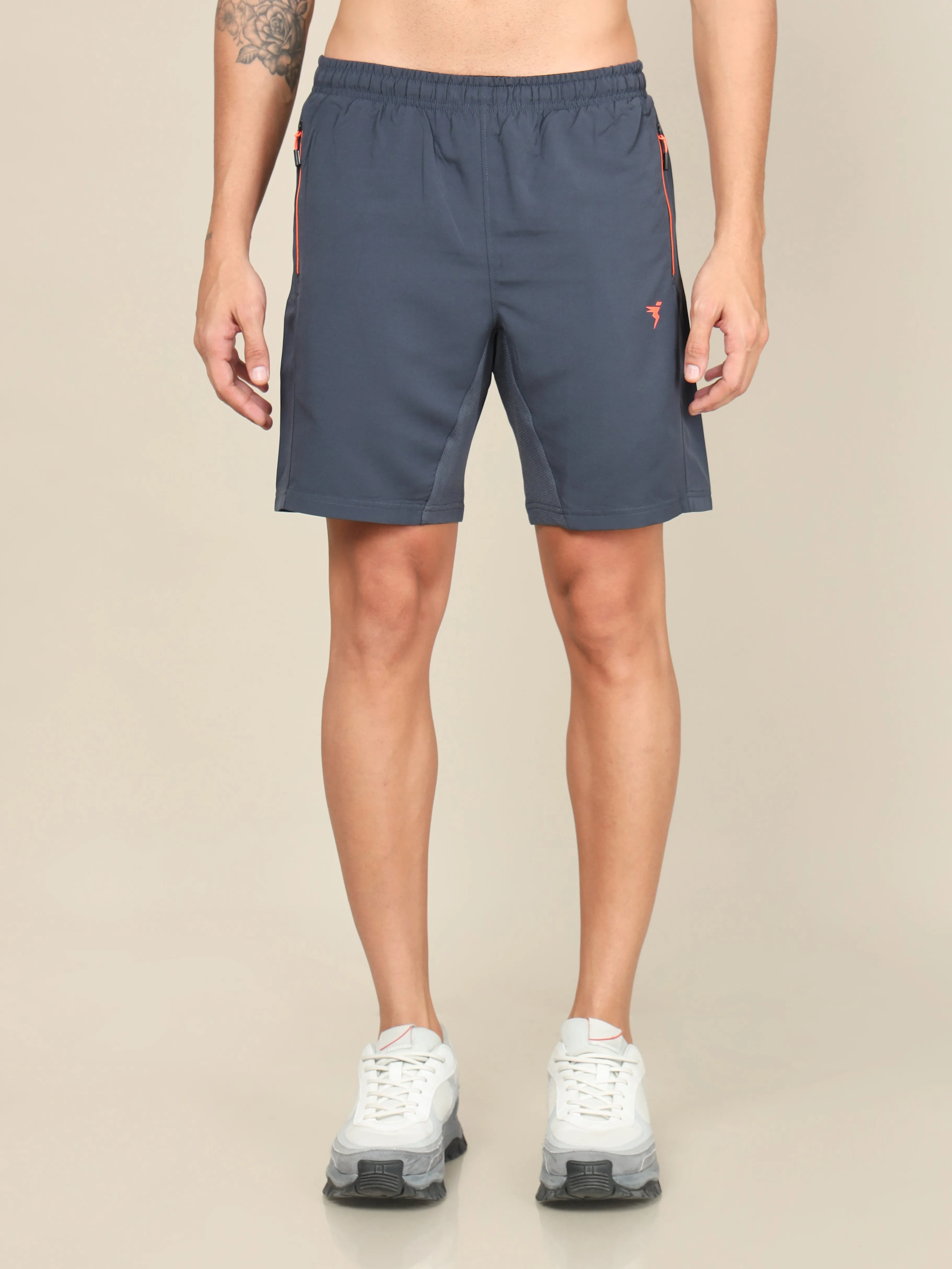 Men Solid Slim Fit Shorts with TECHNOLITE