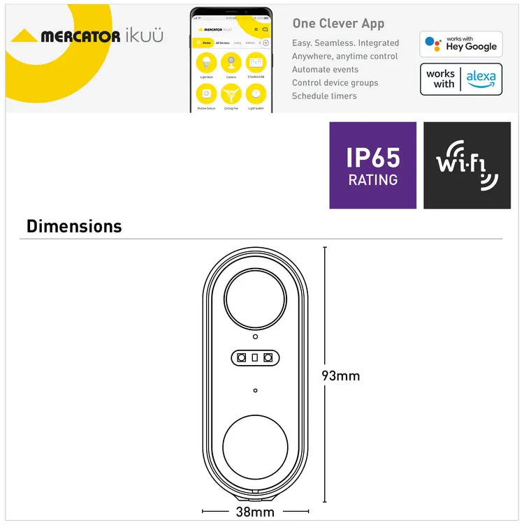 Mercator Smart Wi-Fi Rechargeable Security Camera