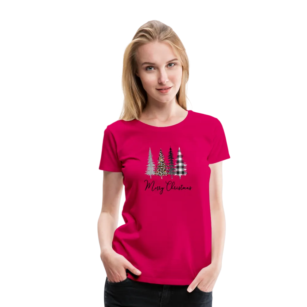 Merry Christmas Trees Women’s Premium T-Shirt (CK5001)