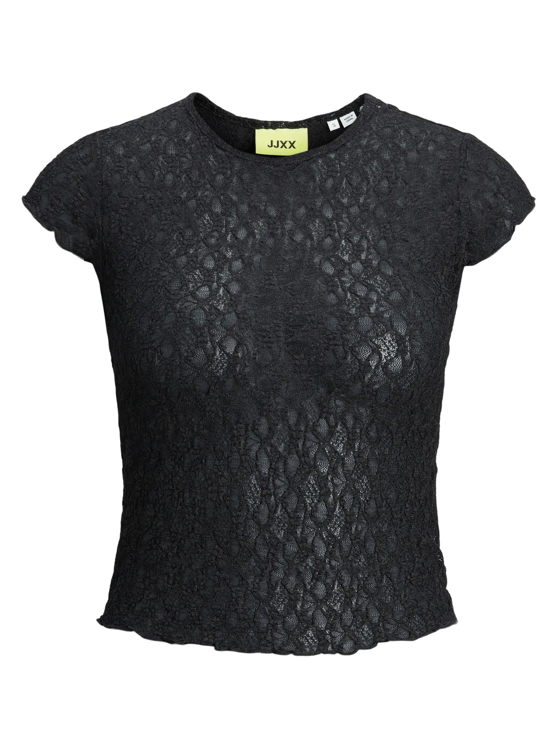 Mesh Lace t-shirt - Black - Leah lace - JJXX