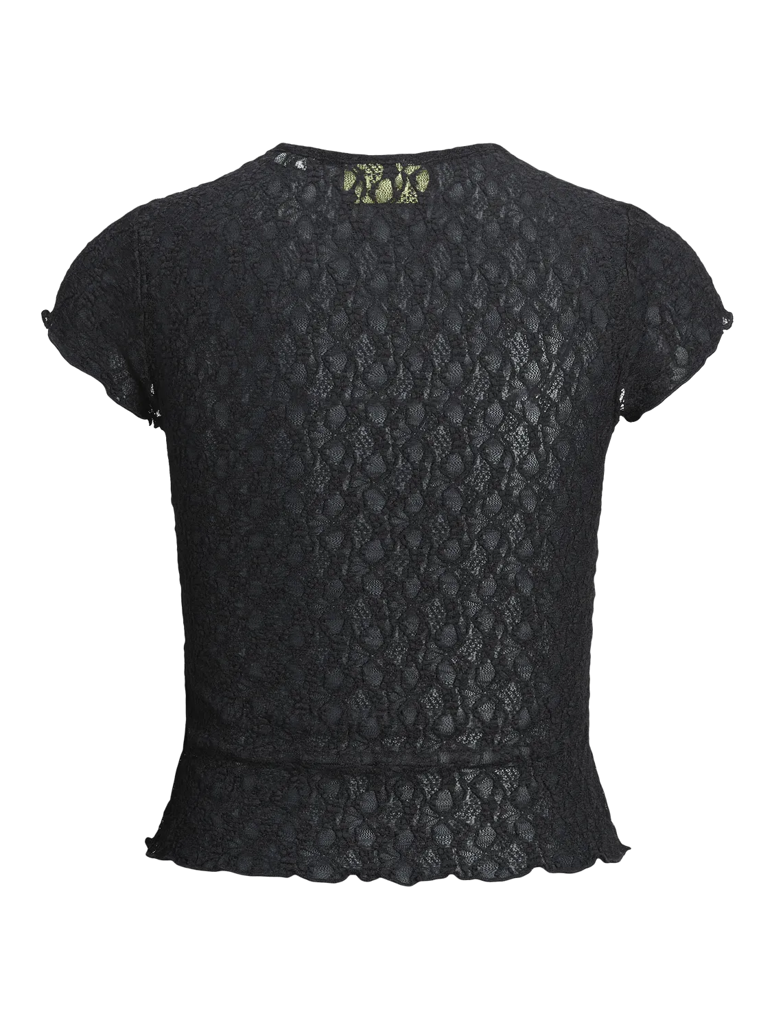 Mesh Lace t-shirt - Black - Leah lace - JJXX