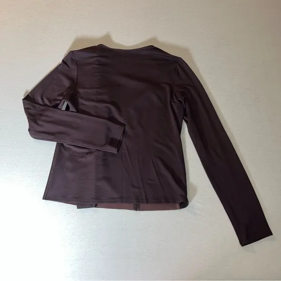 Michael Stars Leather Mixed Moto Lightweight Zip Jacket, Chocolate Brown, Large