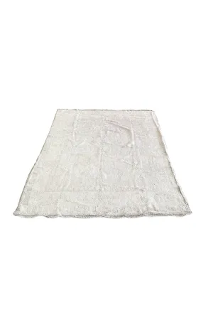 Mid-20th Century Solid Wool Oushak | 7'10" x 5'6"