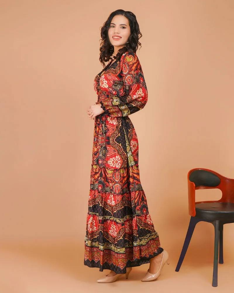 Midnight paisley dreams maxi dress