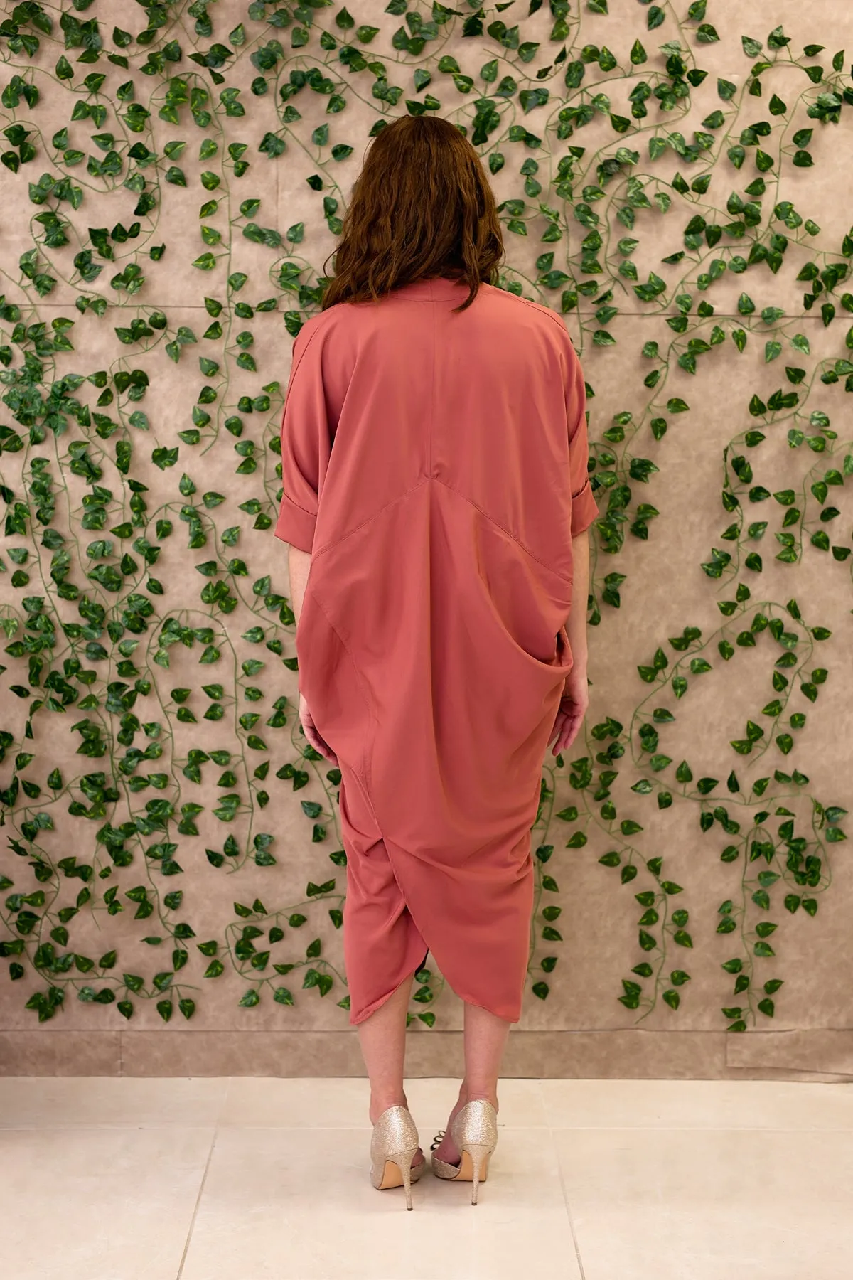 Miki Dress - Vintage Rose Crepe