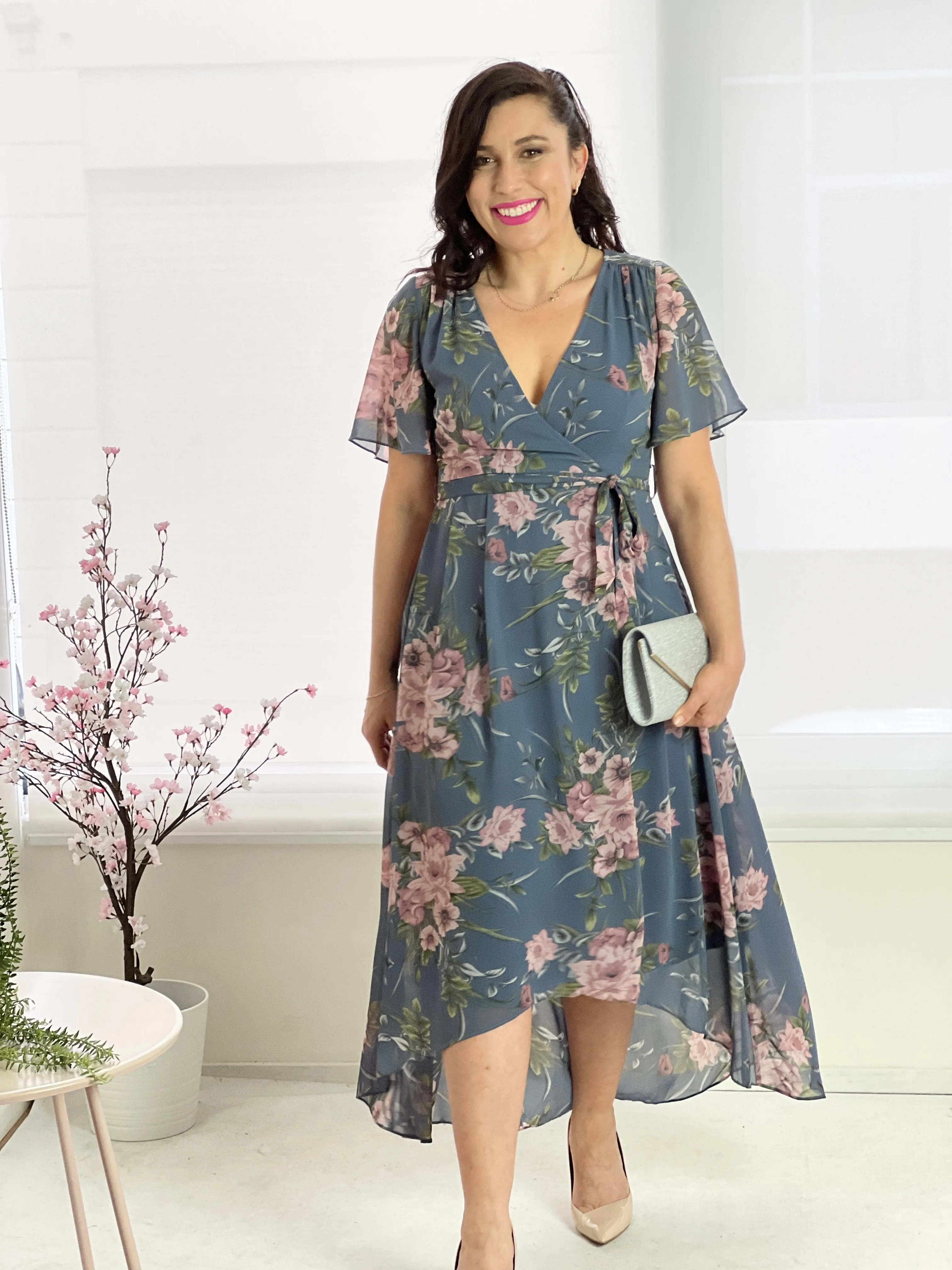 Mill Dusty Blue Evening Dress