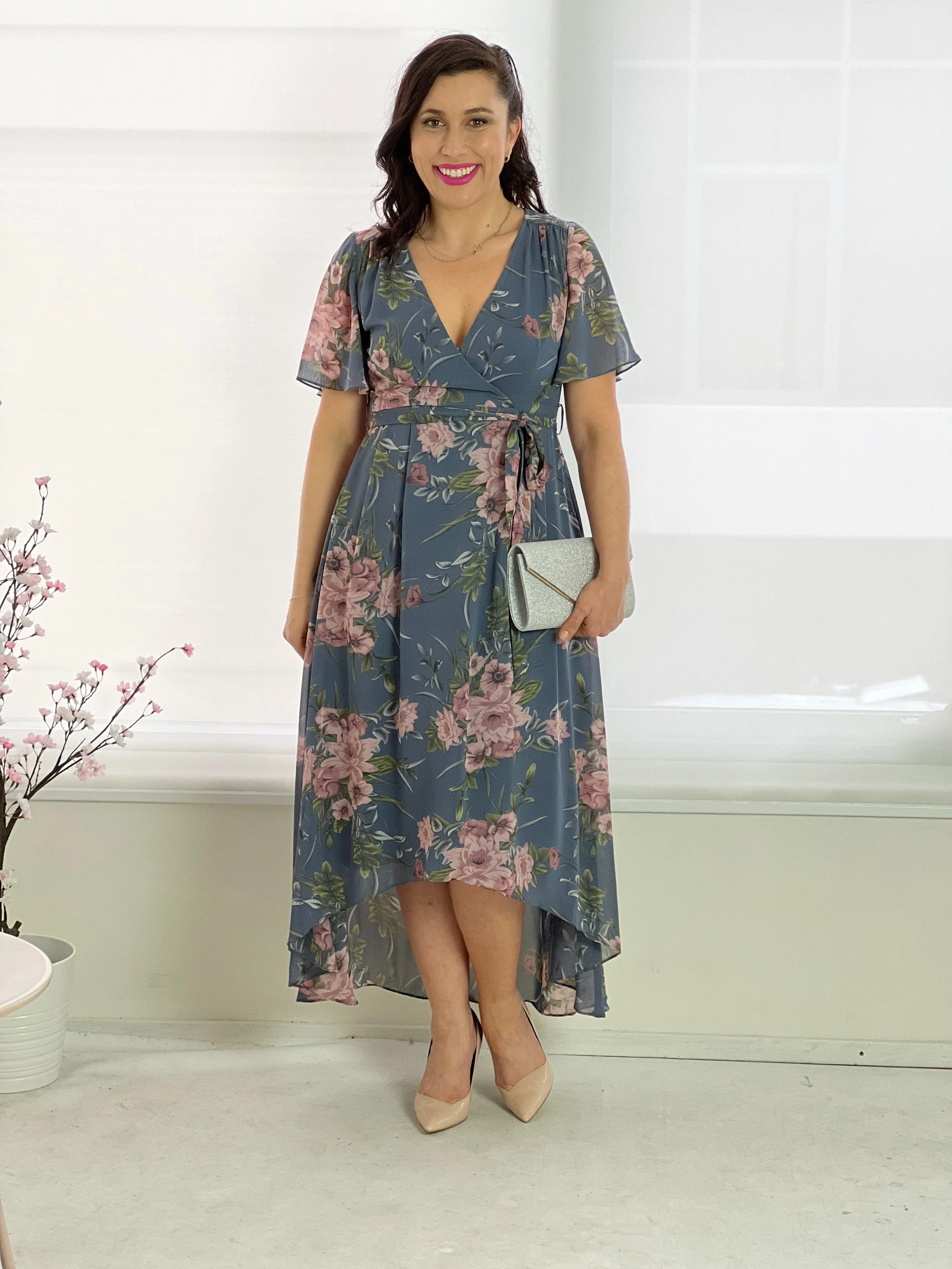 Mill Dusty Blue Evening Dress