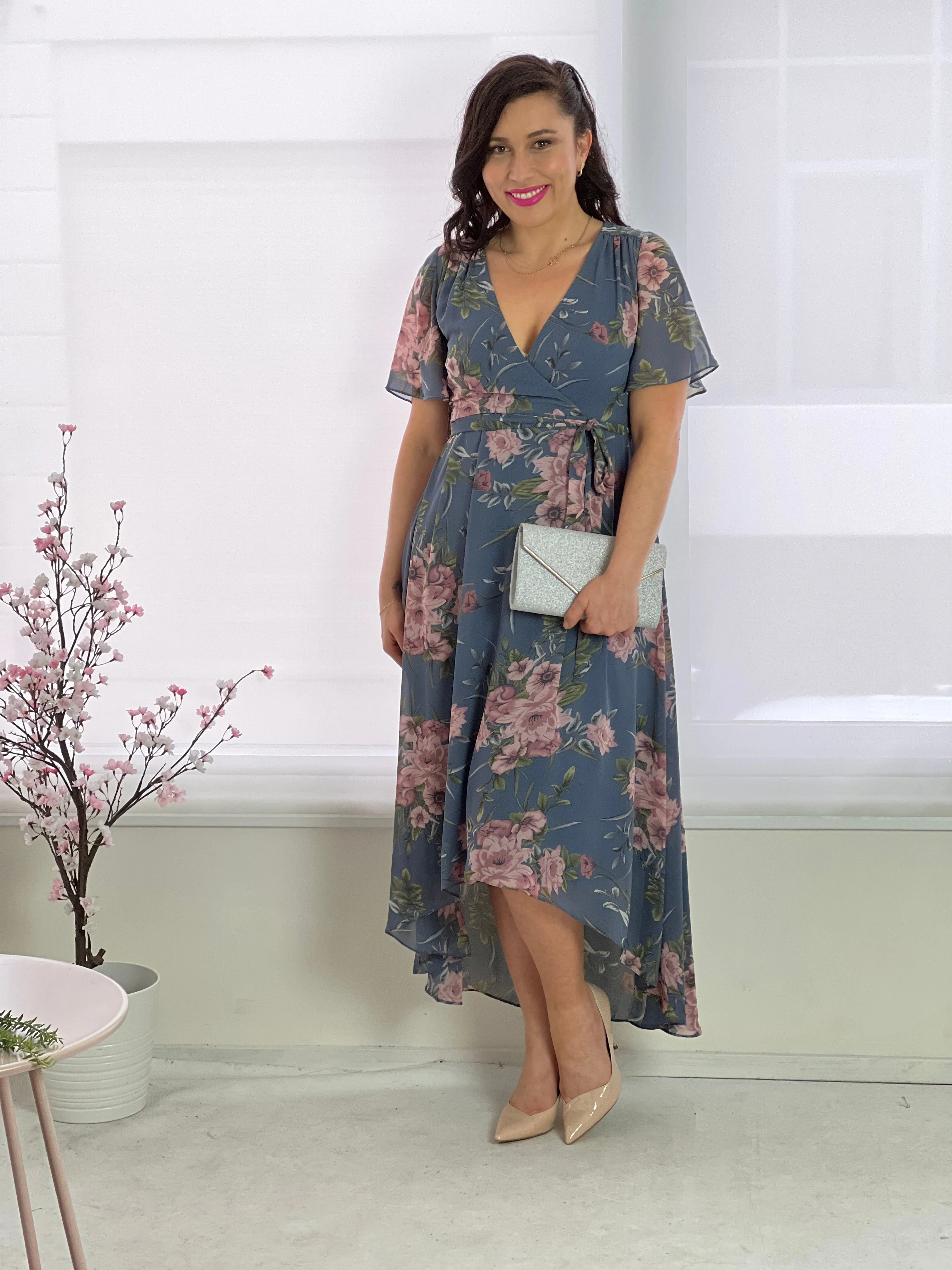 Mill Dusty Blue Evening Dress