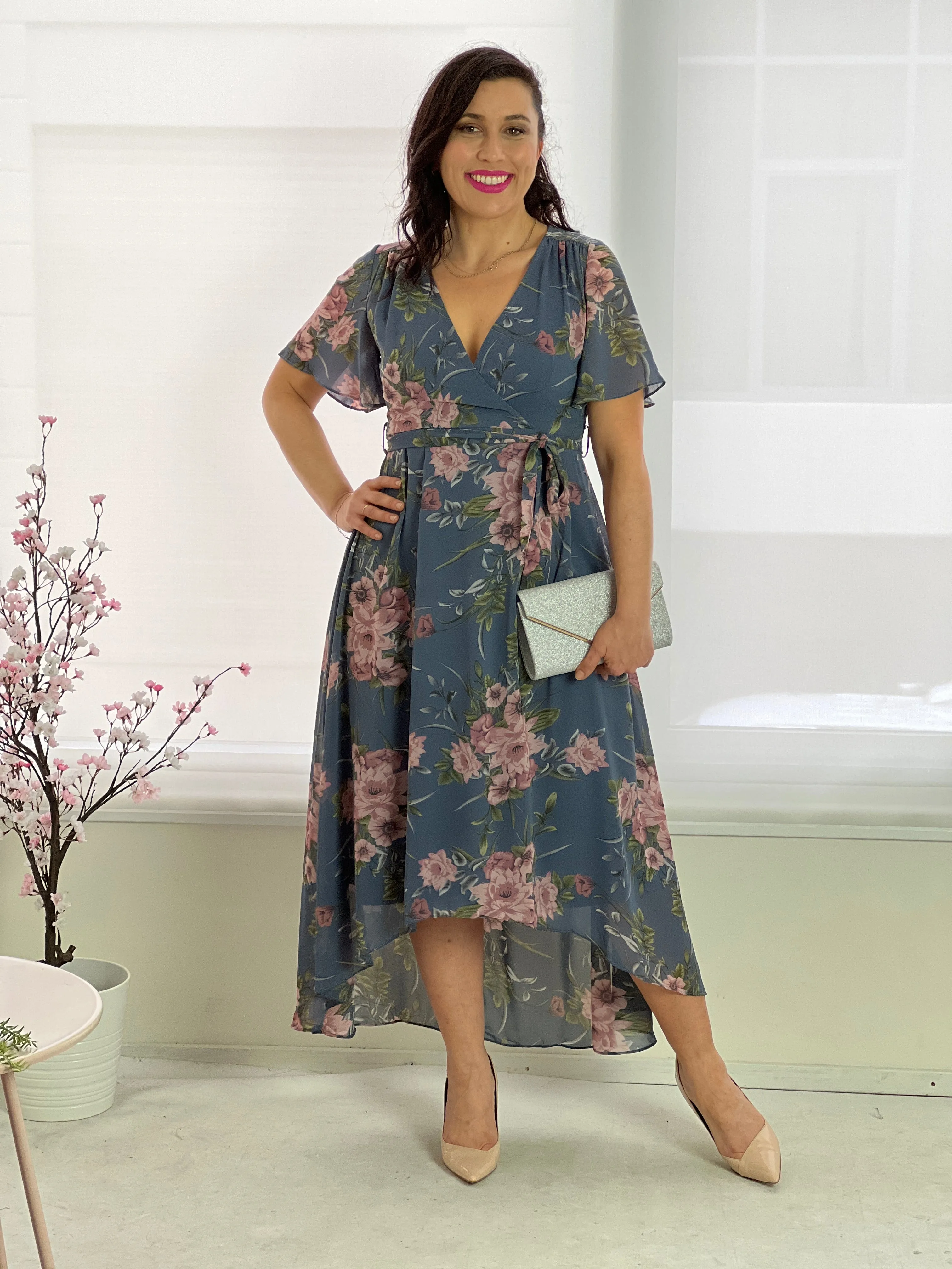 Mill Dusty Blue Evening Dress