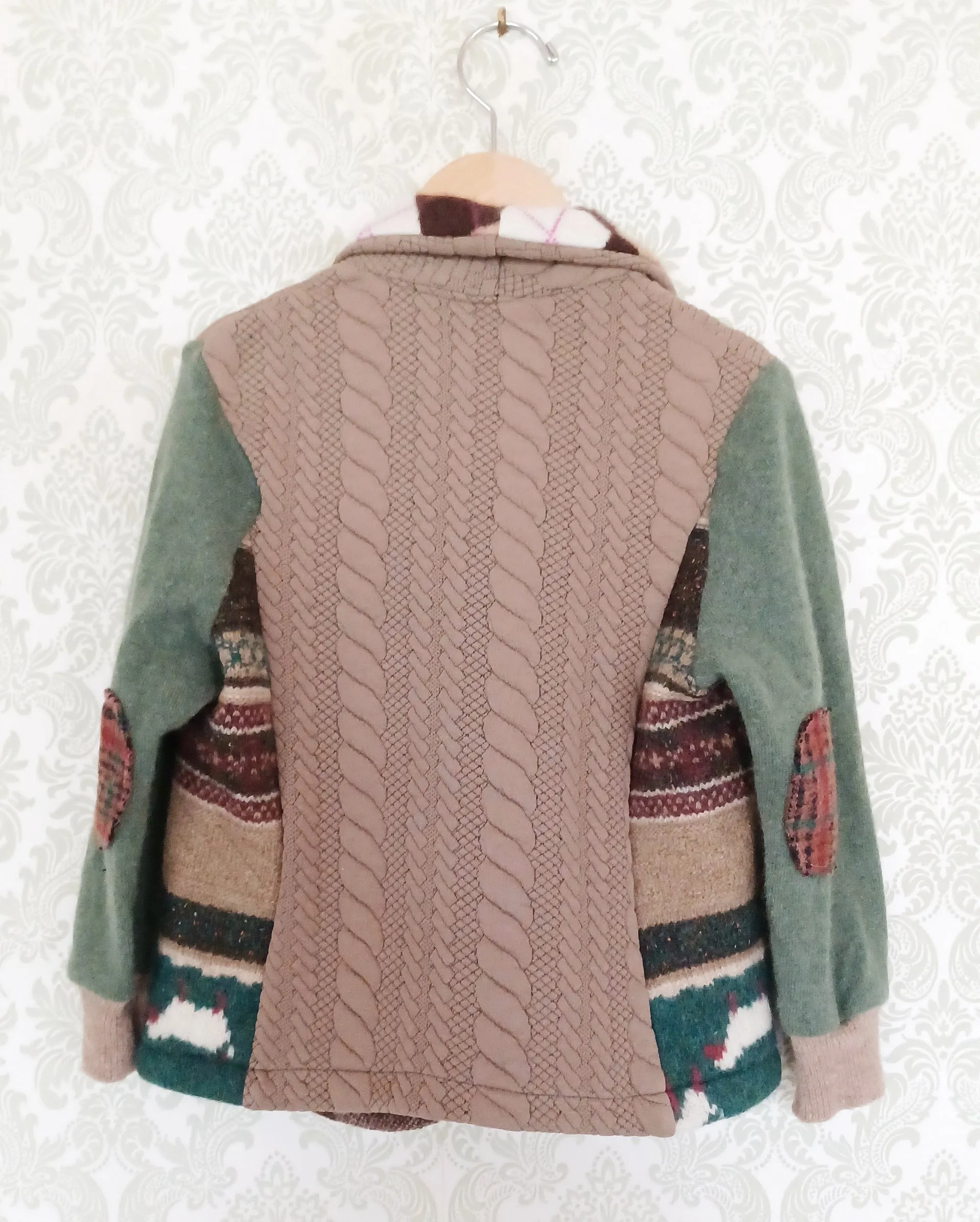 Mini Argyle Sparrow Upcycled Sweater Blazer