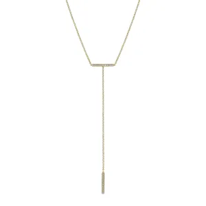 Mini Pave T-Bar Necklace