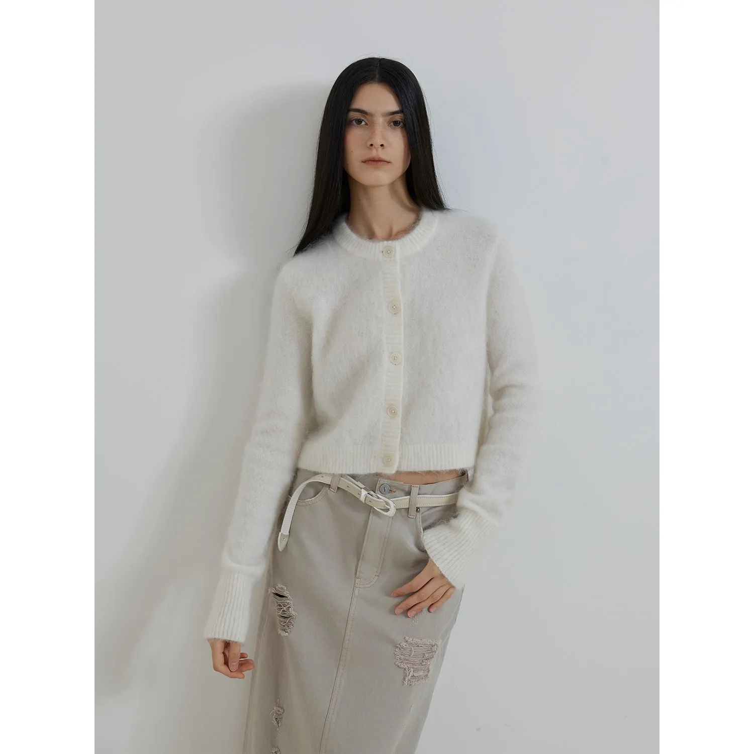 Mohair Knit Cardigan