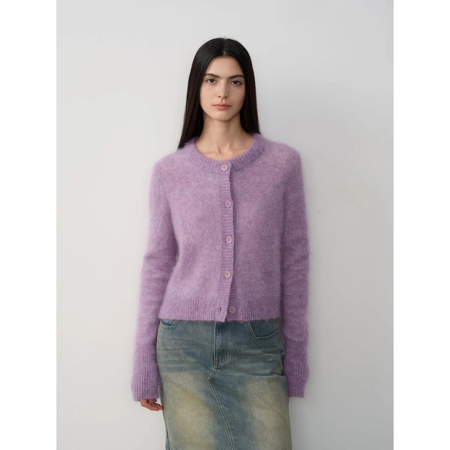 Mohair Knit Cardigan