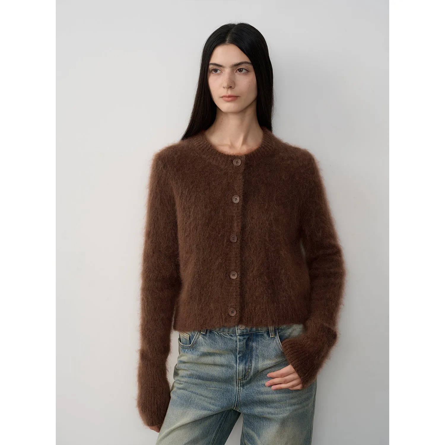 Mohair Knit Cardigan