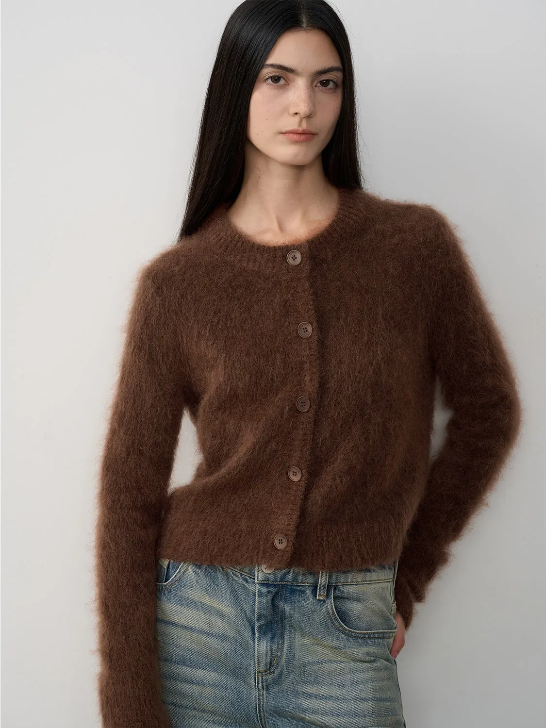 Mohair Knit Cardigan
