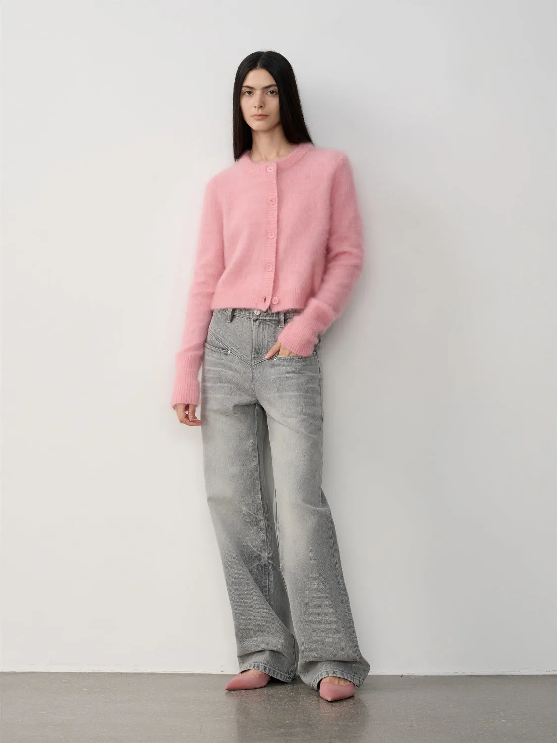 Mohair Knit Cardigan