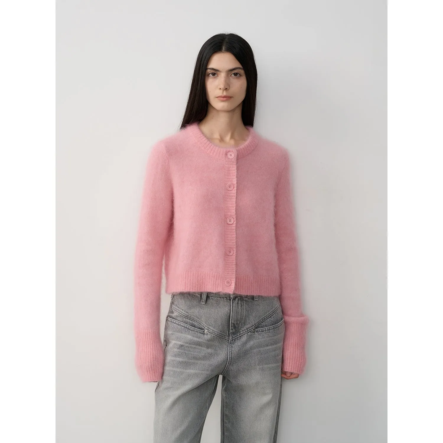 Mohair Knit Cardigan