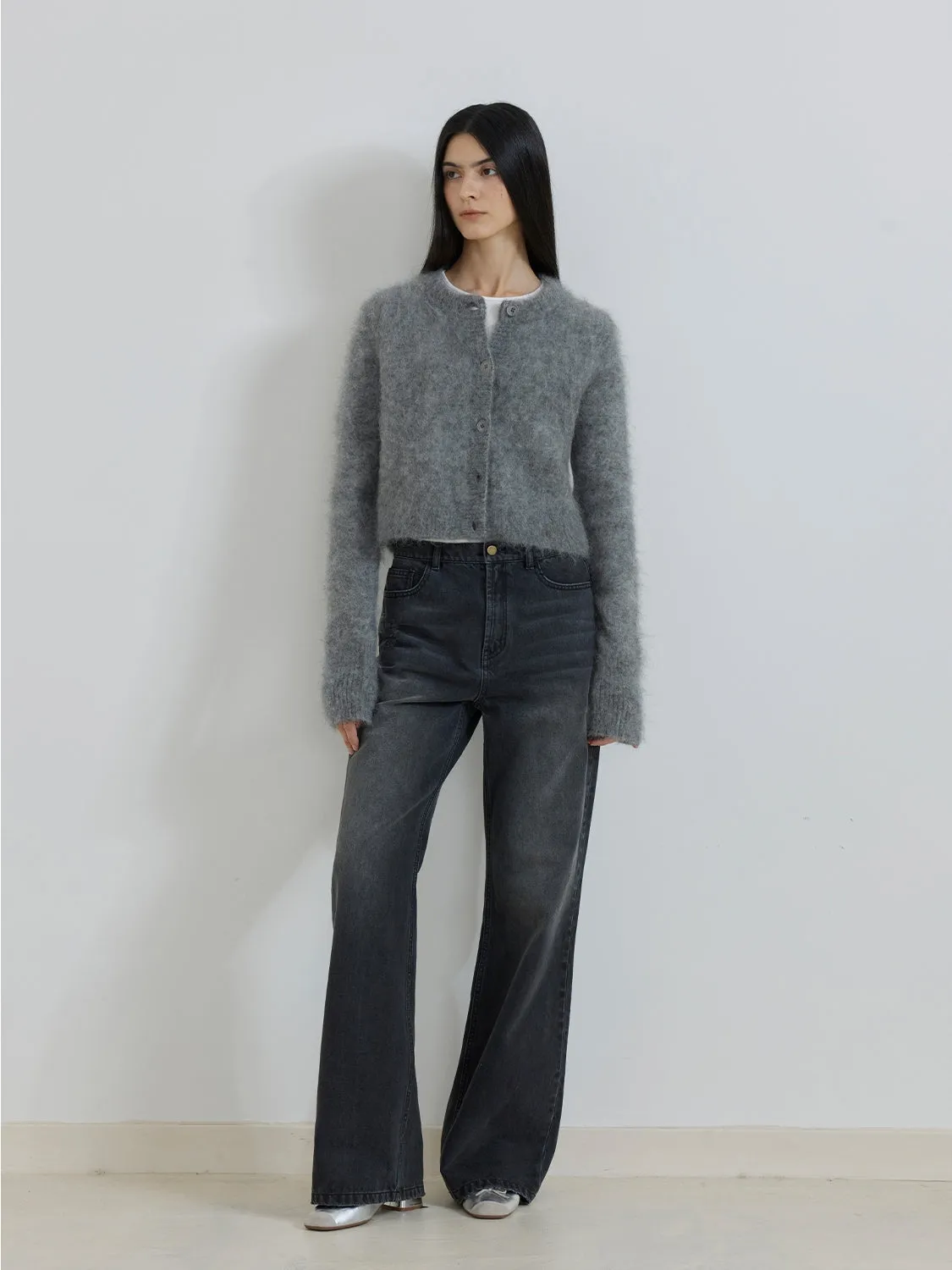 Mohair Knit Cardigan