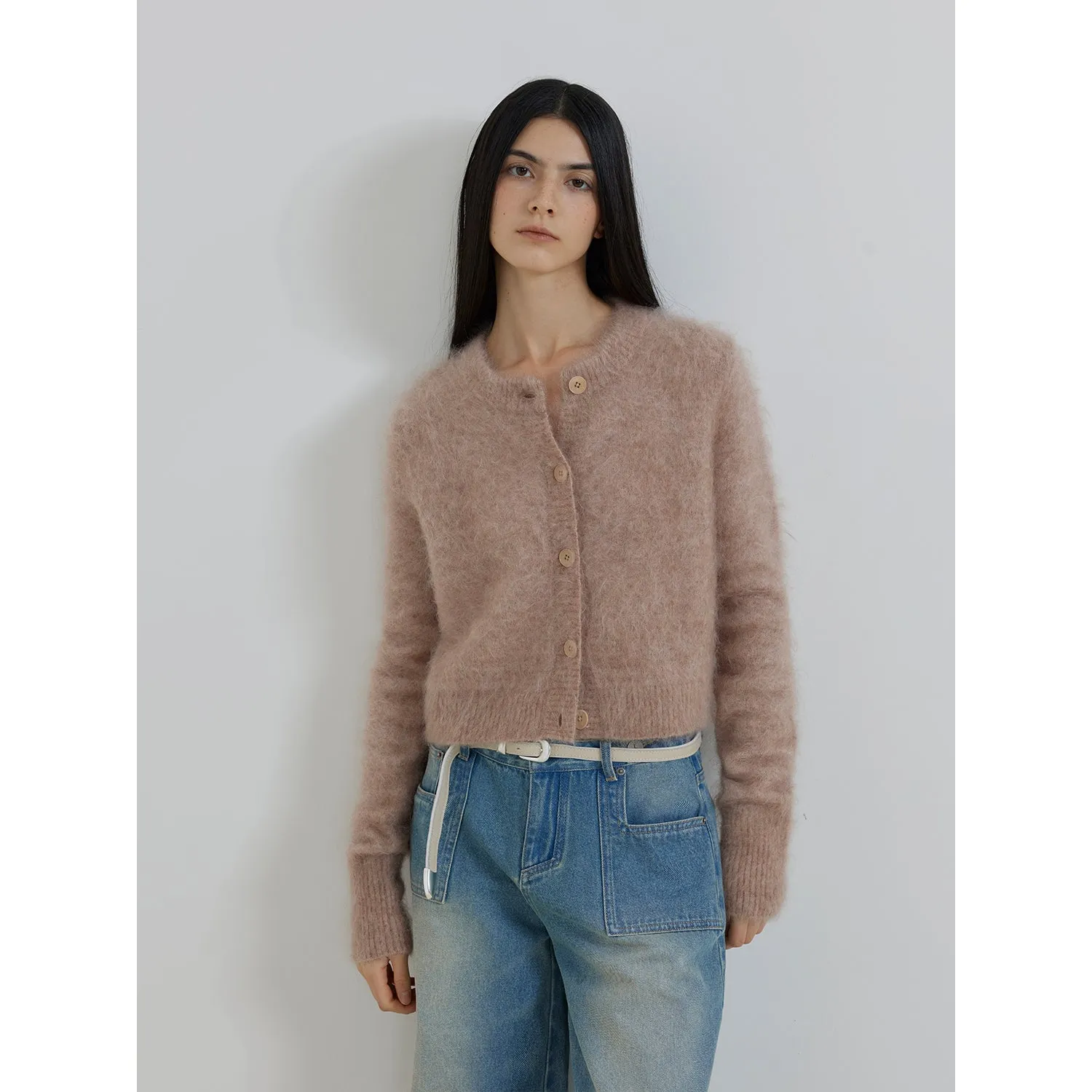 Mohair Knit Cardigan