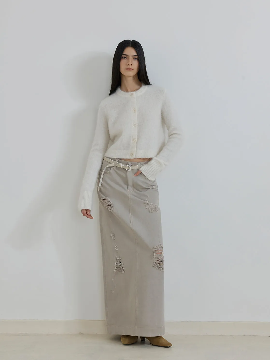 Mohair Knit Cardigan