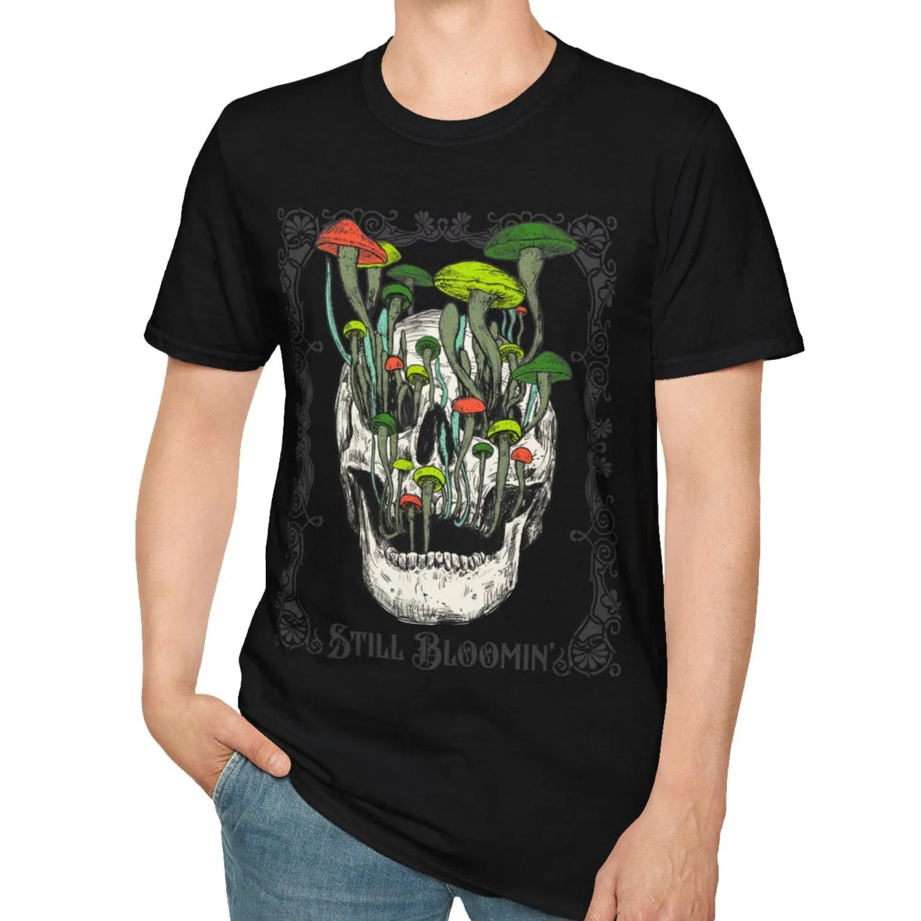 Mushroom Skull Blooming T-Shirt