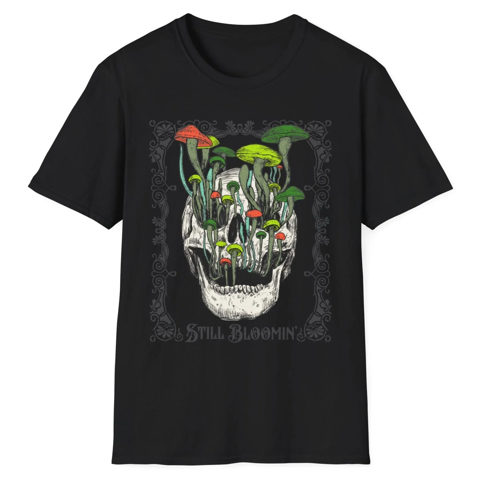Mushroom Skull Blooming T-Shirt