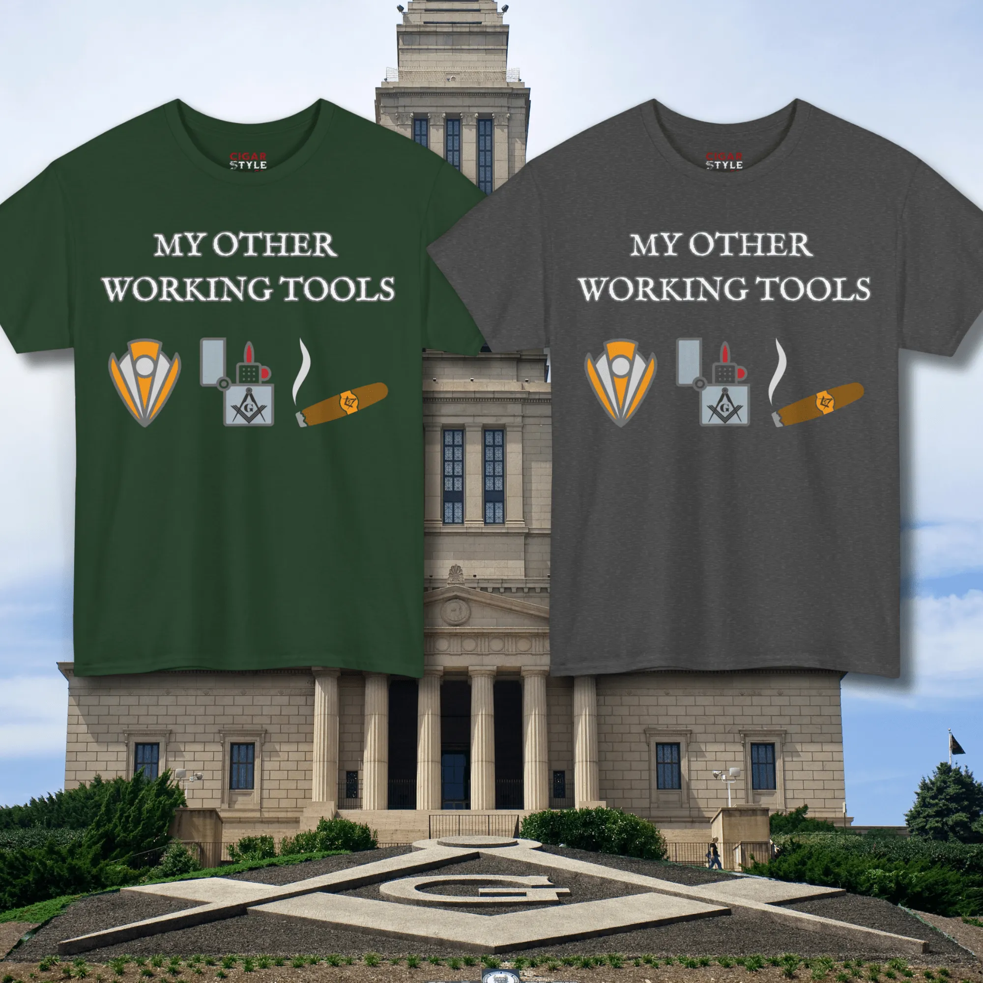 My Other Working Tools Masonic Cigar T-Shirt