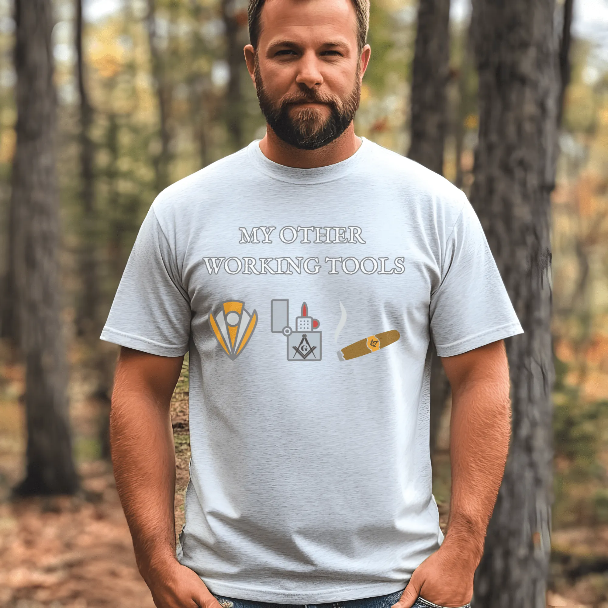 My Other Working Tools Masonic Cigar T-Shirt