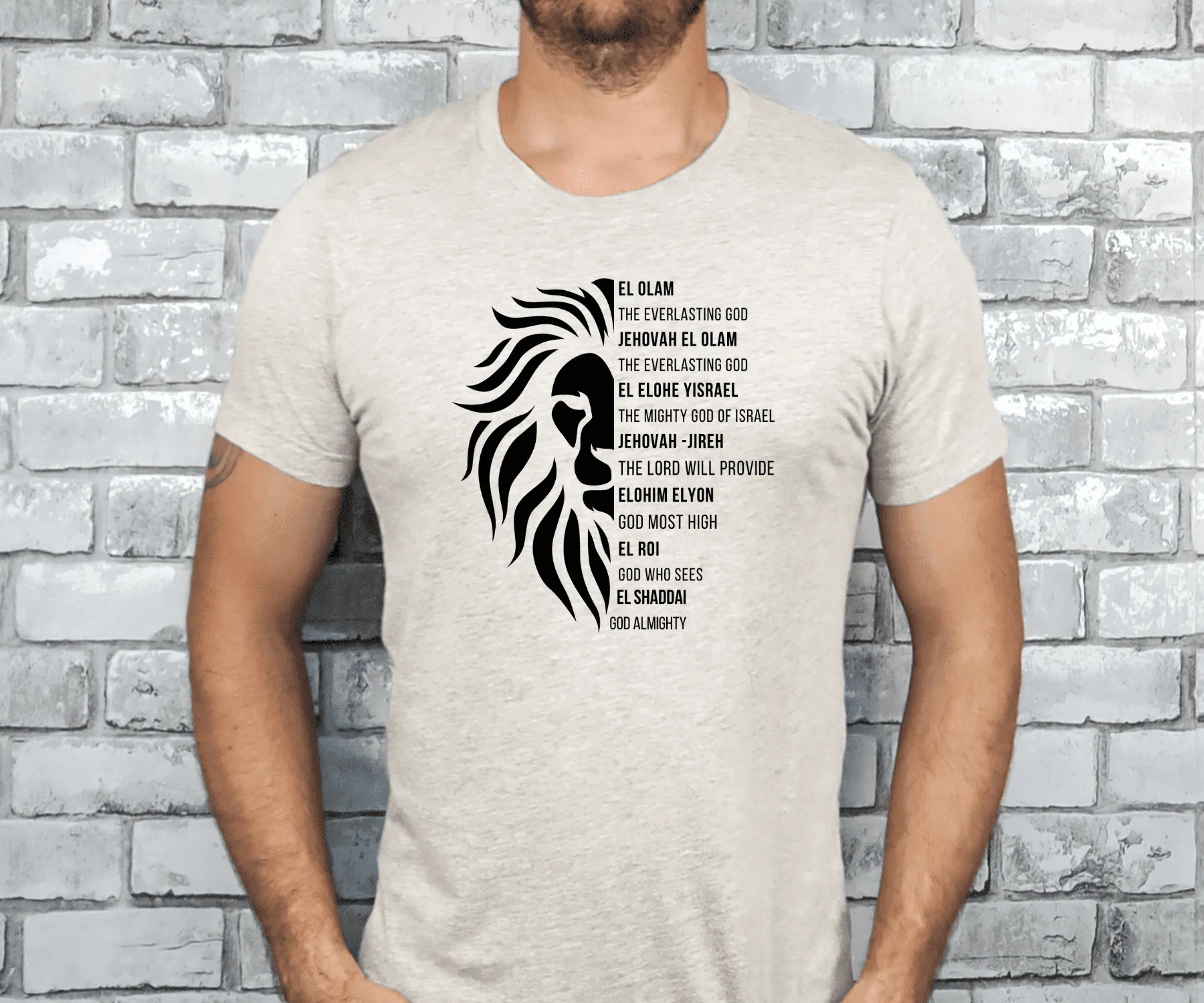 Names of God Christian T-shirts For Men