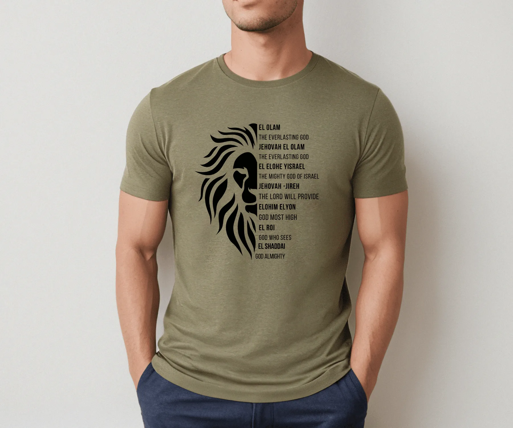 Names of God Christian T-shirts For Men