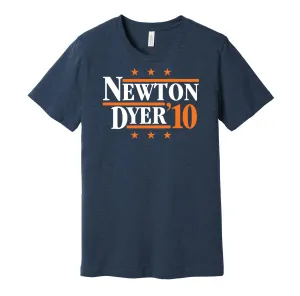 Newton & Dyer '10 - Auburn Football Political Campaign Parody T-Shirt - Hyper Than Hype Shirts