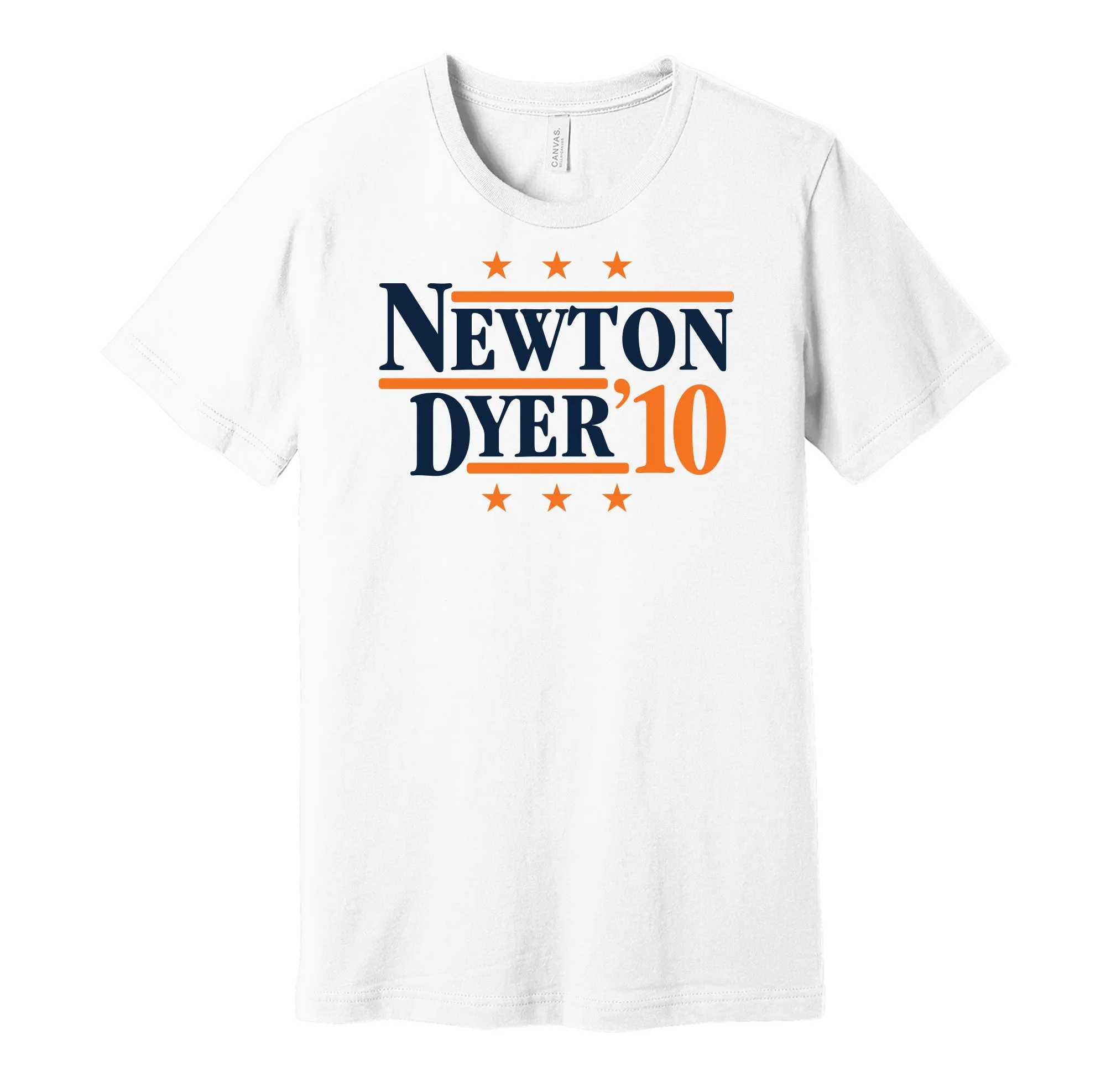 Newton & Dyer '10 - Auburn Football Political Campaign Parody T-Shirt - Hyper Than Hype Shirts