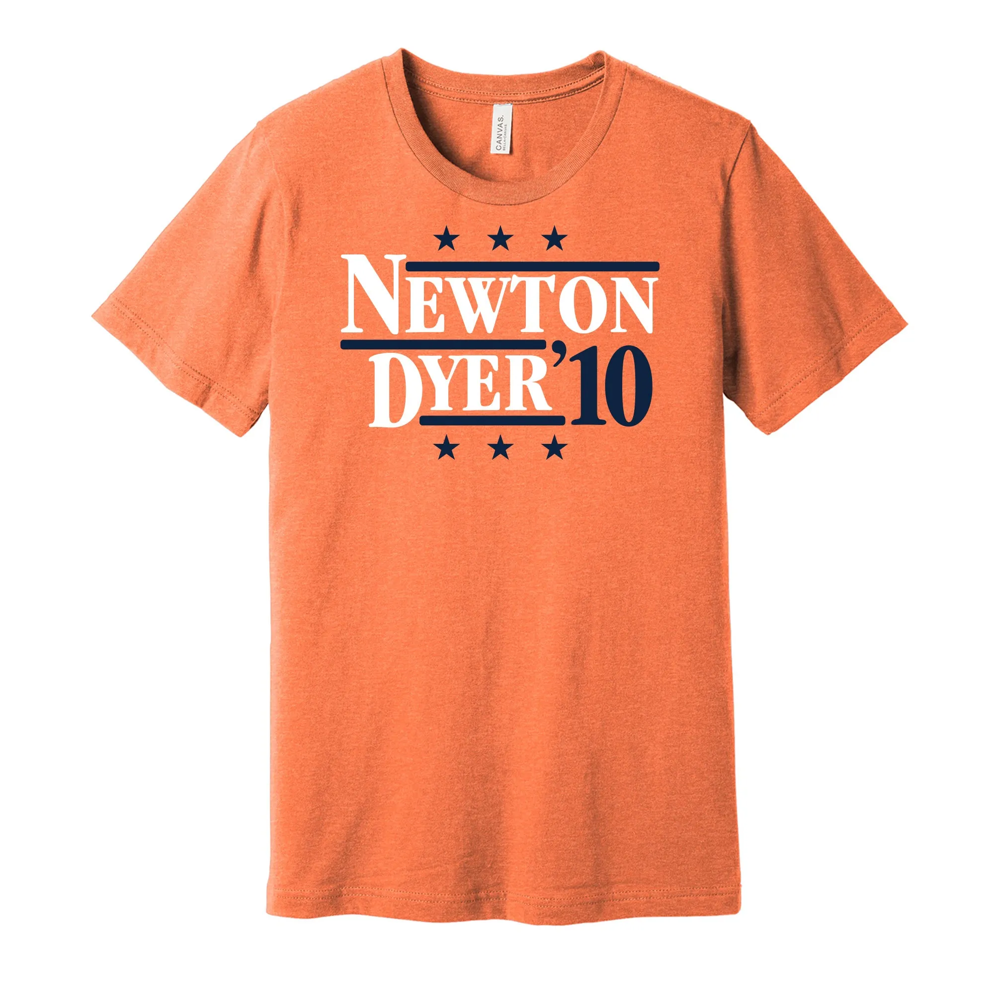 Newton & Dyer '10 - Auburn Football Political Campaign Parody T-Shirt - Hyper Than Hype Shirts
